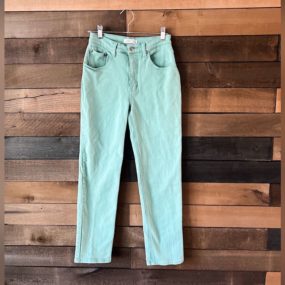 Cherokee Women's Green and Blue Jeans
